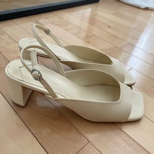 Mango block heeled beige sandals